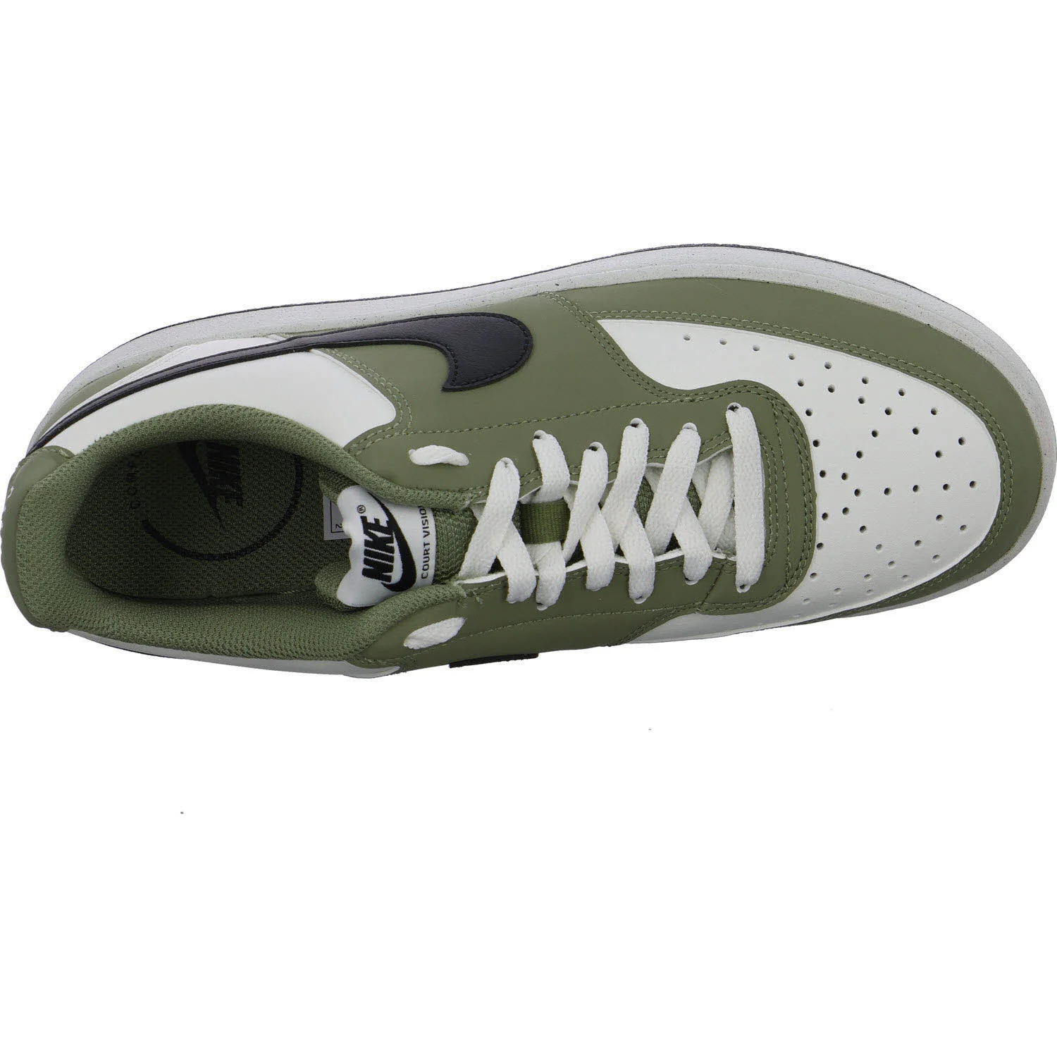 Nike Herren Schnürschuhe IM0459/104 Nike Court Vision Low summit white/ black silver sage normal