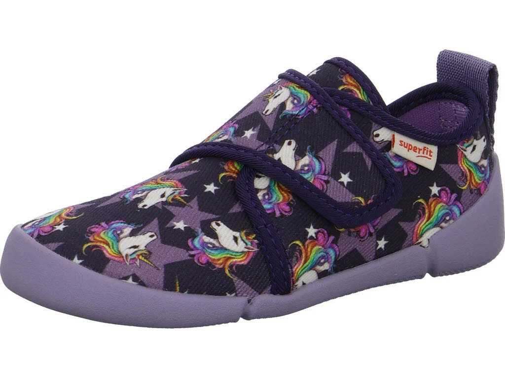 Superfit Kinder Hausschuhe 1-006700-8520 Venti viola/mehrfarbig WMS weit