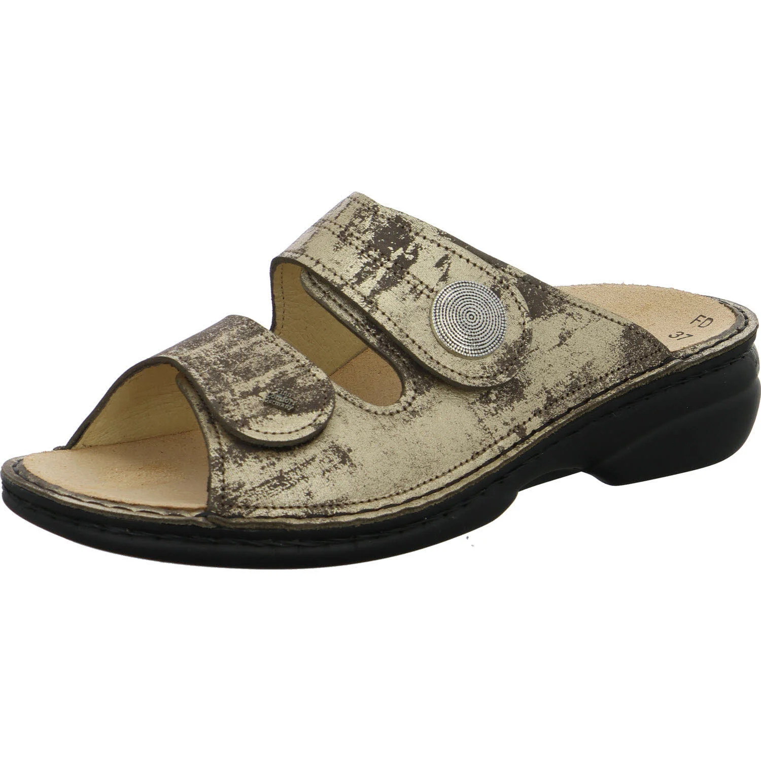 Finn Comfort Damen Pantoletten 02550-371222 Sansibar oro weit