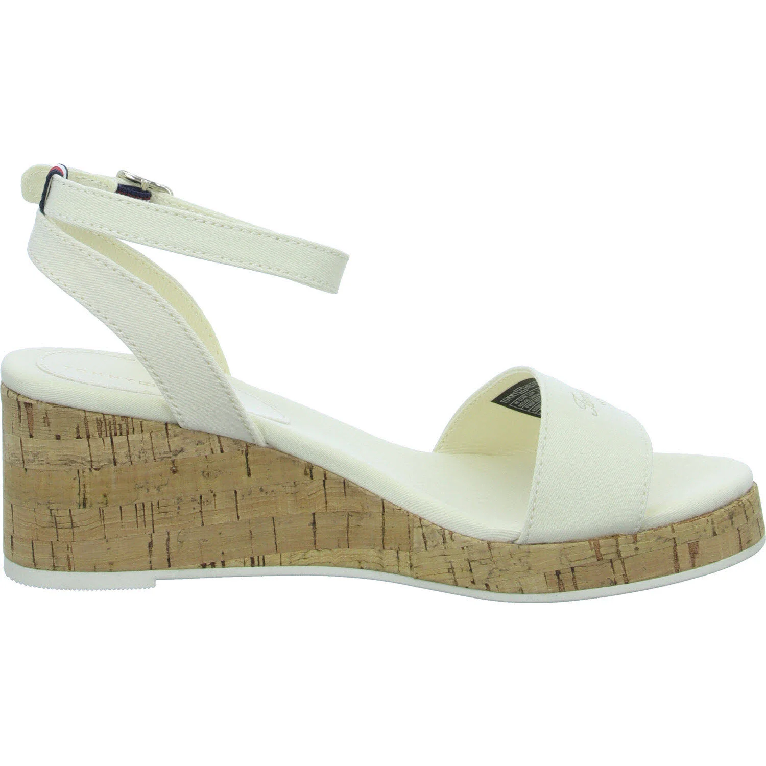 Tommy Hilfiger Damen Sandalen W0FW07969 AEF IM CORK LOW WEDGE SANDAL Calico normal