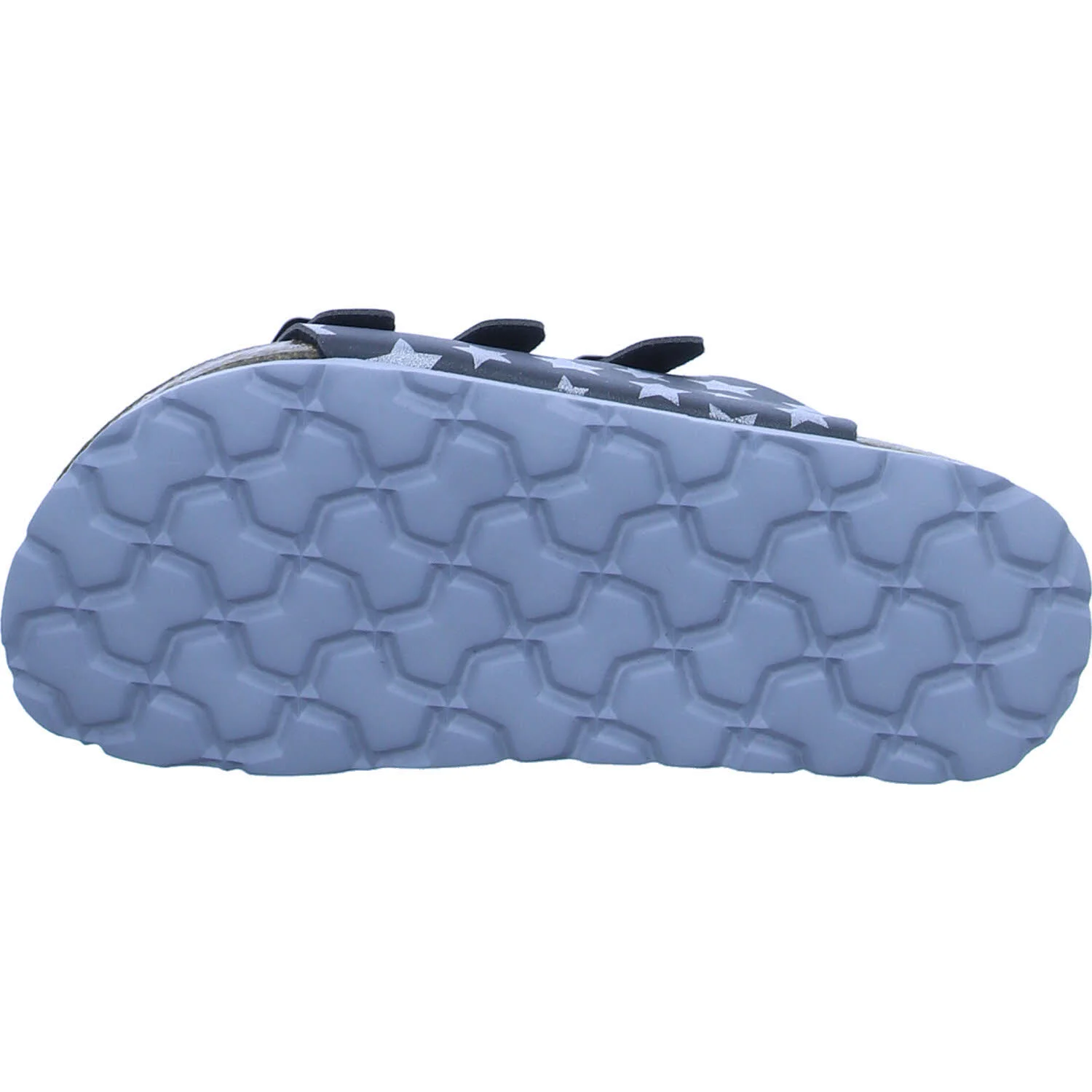 Superfit Kinder Pantoletten mit Fußbett 800113-2100 FUSSBETTPANTOFFEL GRAU KOMBI WMS mittel