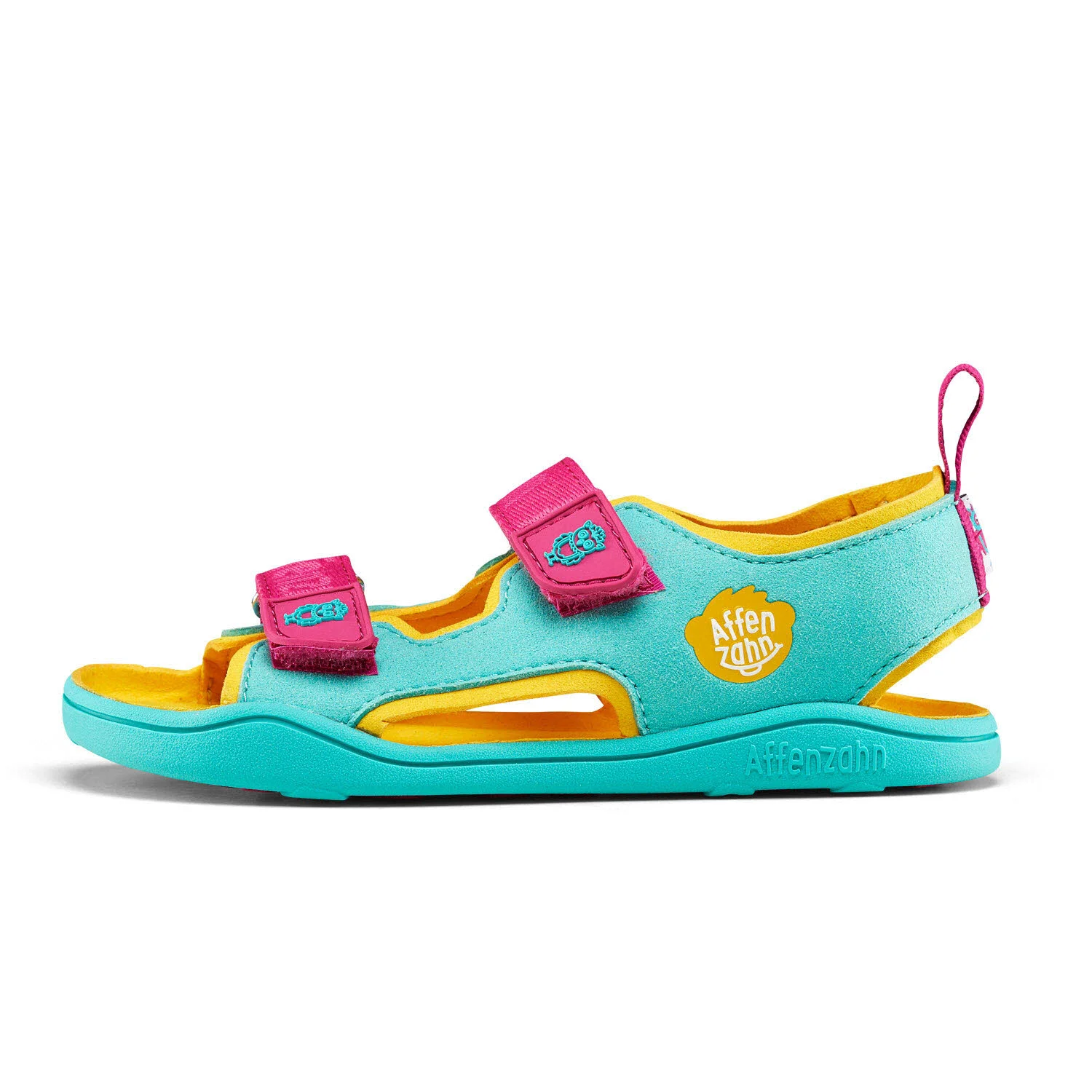 Affenzahn Kinder Sandalen 00392-30003 Sandale Vegan Airy Eule türkis/pink normal