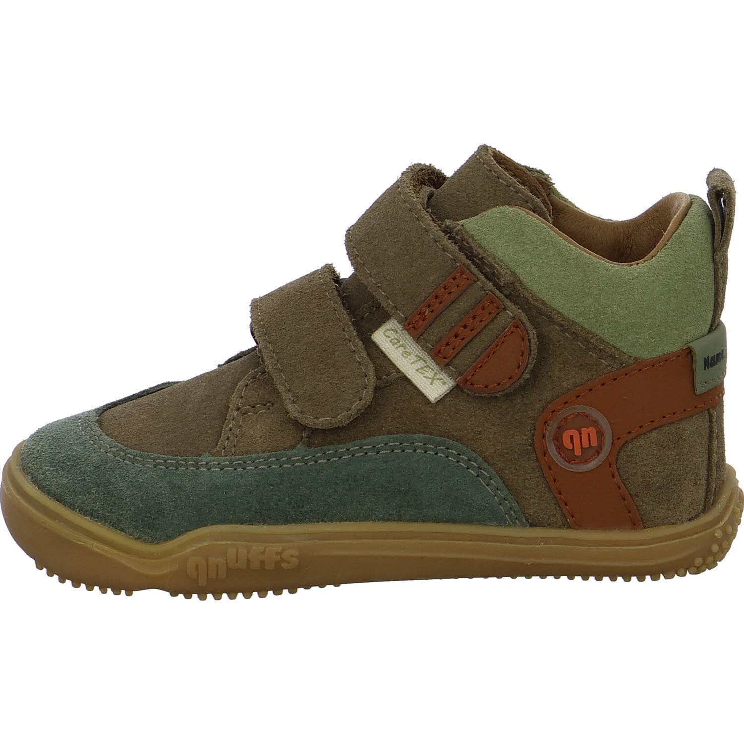 qnuffs Kinderschuh zum Schlupfen QN 0010142/260 Kastanie salbei/hazel WMS mittel