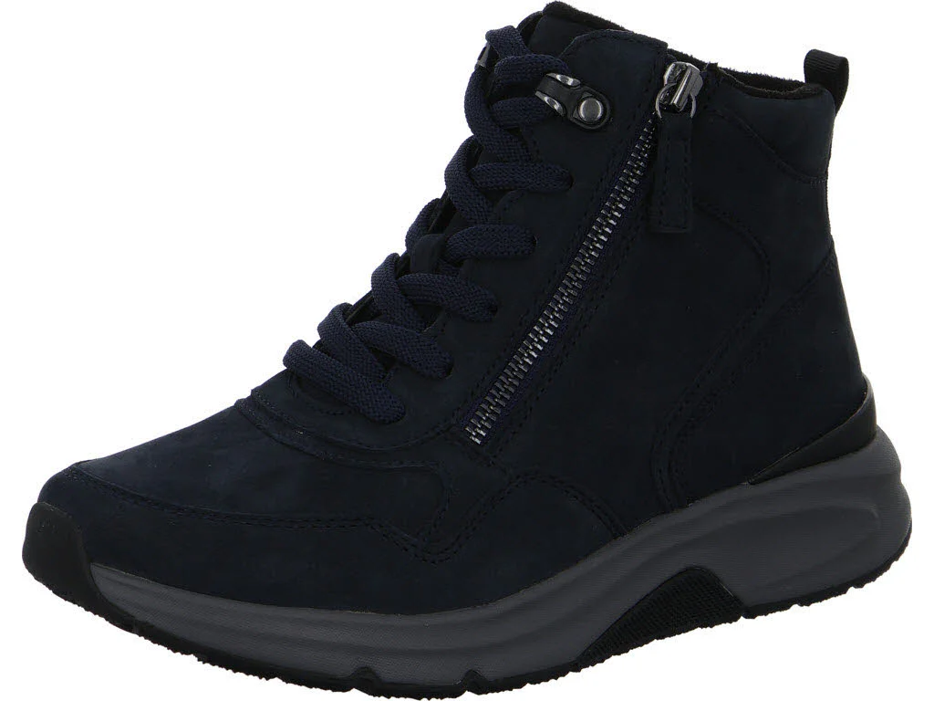 Gabor Rollingsoft Damen Schnürstiefel 0803.03.002 0803.03 dark-blue (Micro) G (normal)