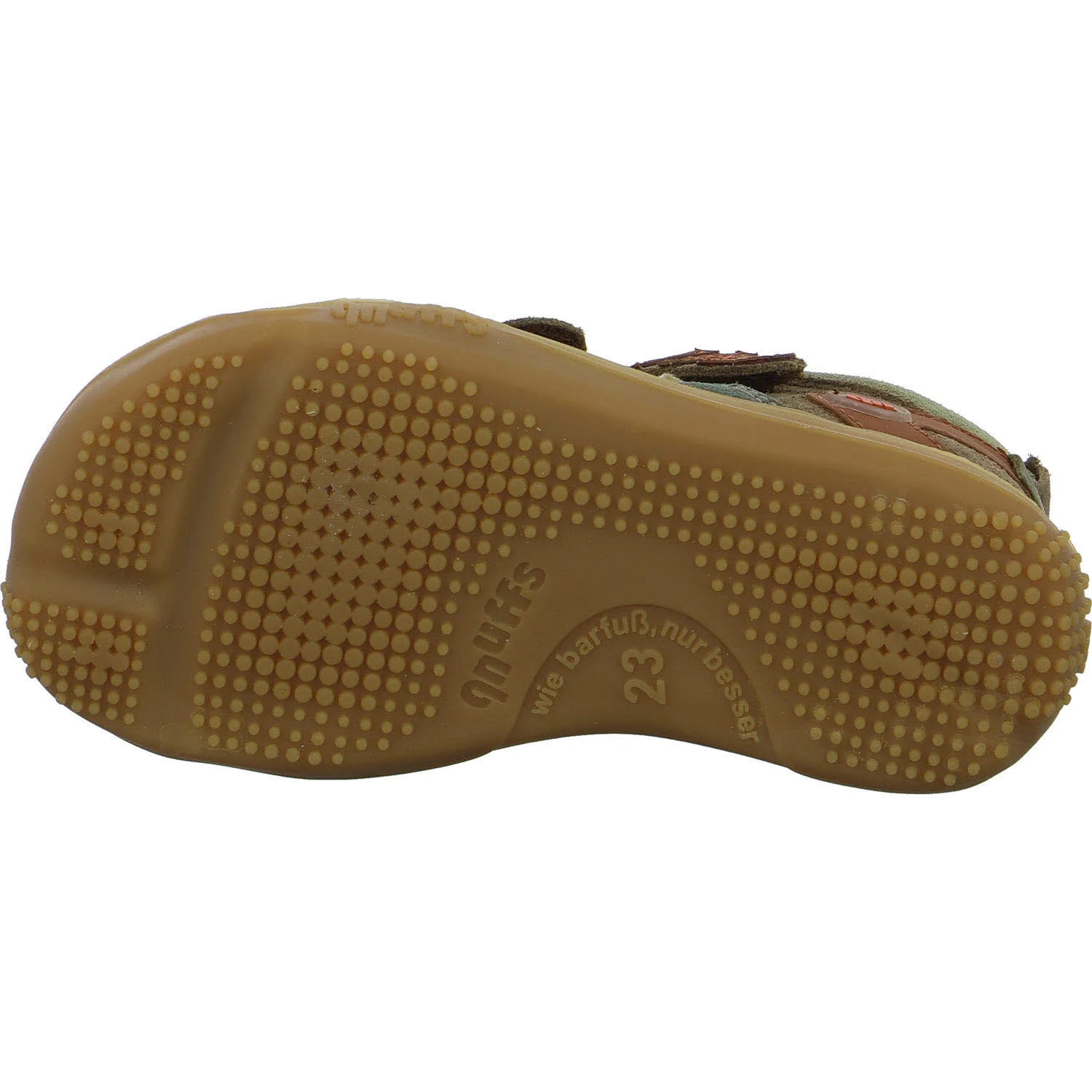 qnuffs Kinderschuh zum Schlupfen QN 0010142/260 Kastanie salbei/hazel WMS mittel