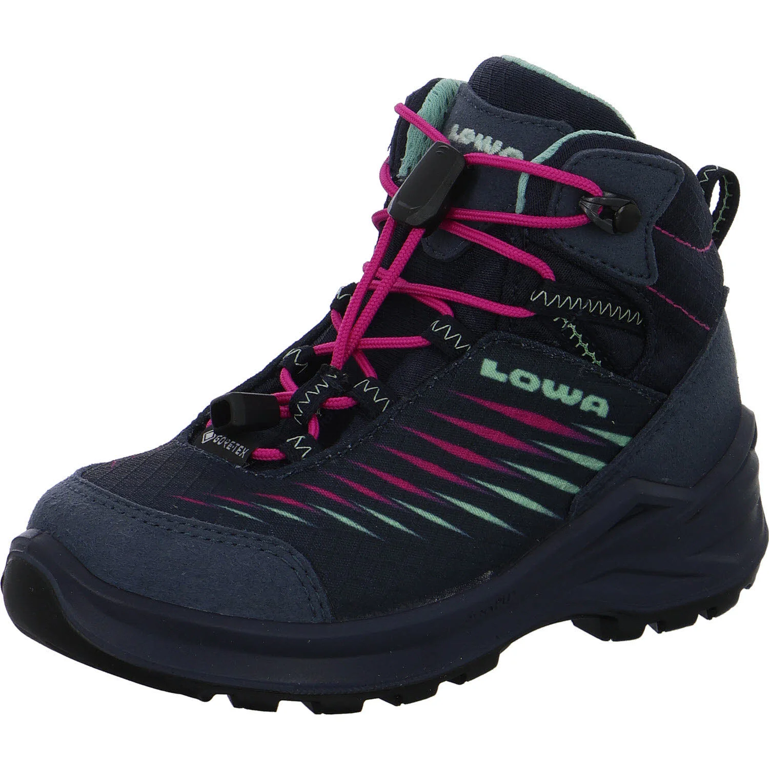 Lowa Kinder Schaftstiefel 641129/6924 Zirrox II GTX Mid Jr navy/pink normal