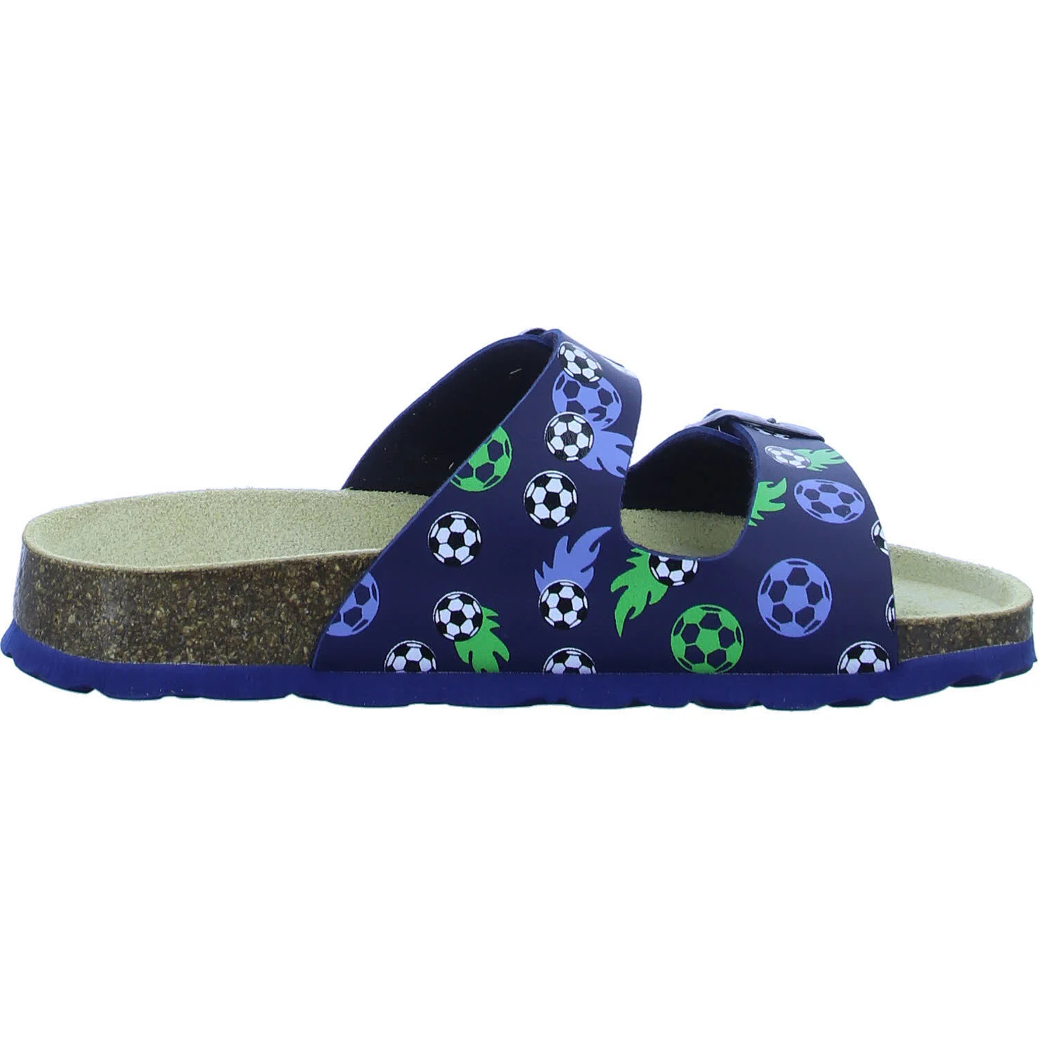 Superfit Kinder Pantoletten mit Fußbett 800111-8020 800111 blau WMS mittel