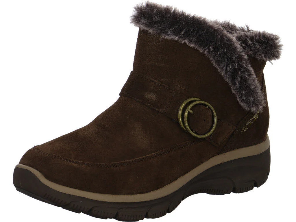 Skechers Damen Stiefelette warm 168185 CHOC Easy Going - Gentle Winter chocolate normal