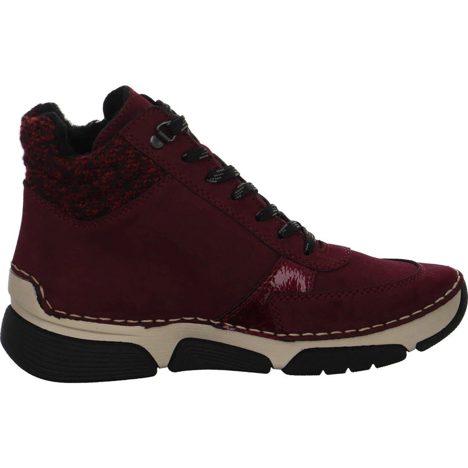 Element 7 von 8 (Bild) – Rieker Damen Schnürstiefel warm 45960-35 45960 bordeaux/red/rot-schwarz/schwarz F 1/2 (normal)