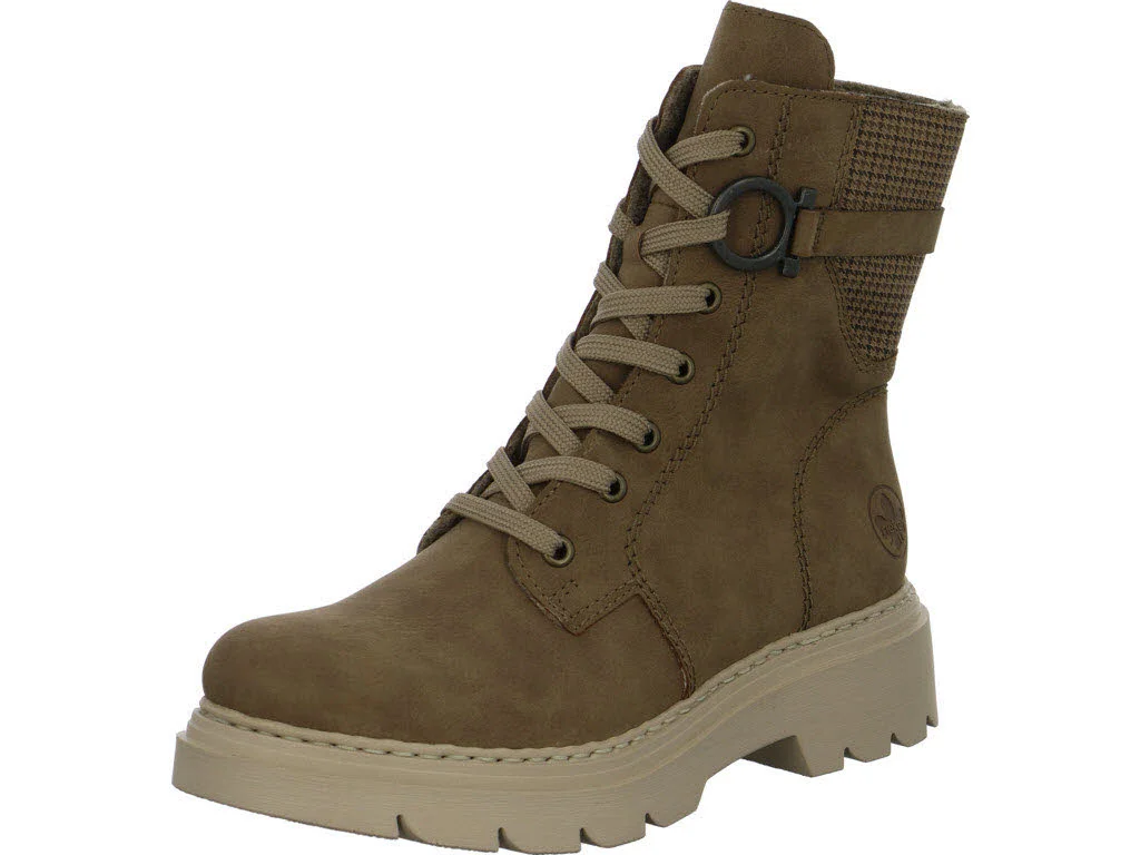 Rieker Damen Schnürstiefel 76732-20 76732 oat/latte F (normal)