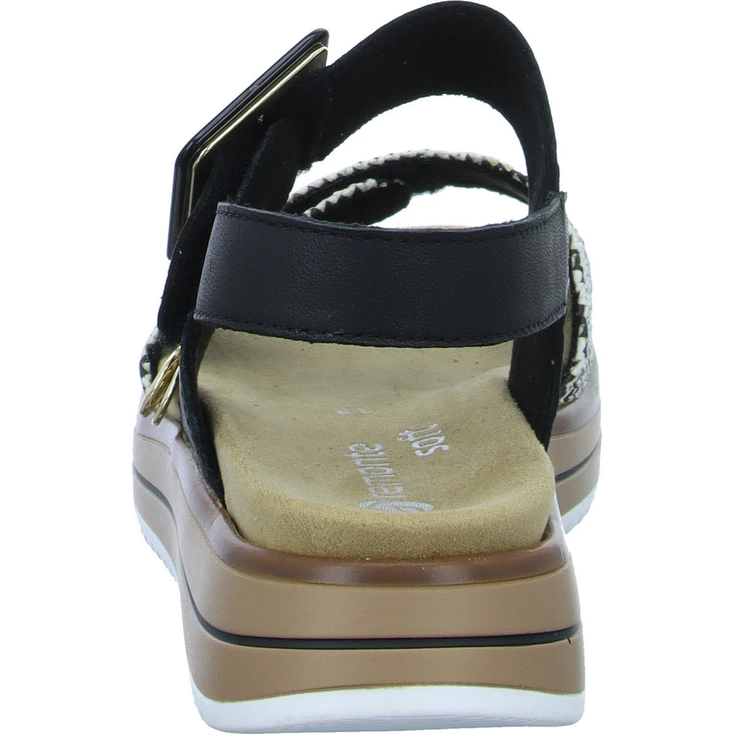 Remonte Damen Sandalen D1J53-02 D1J53 schwarz-crema/schwarz F 1/2 (normal)