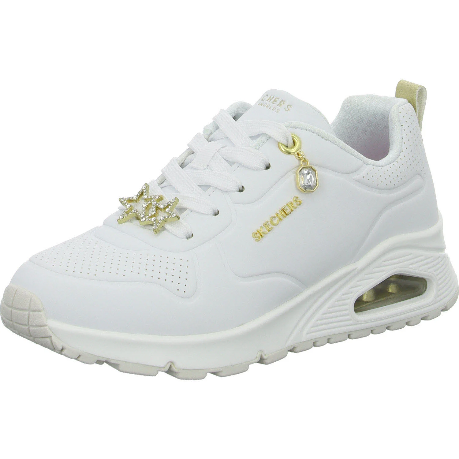 Skechers Kinder Halbschuhe zum Schnüren 310562L WGD Uno Gen1 - Trendy Jewels white/gold normal