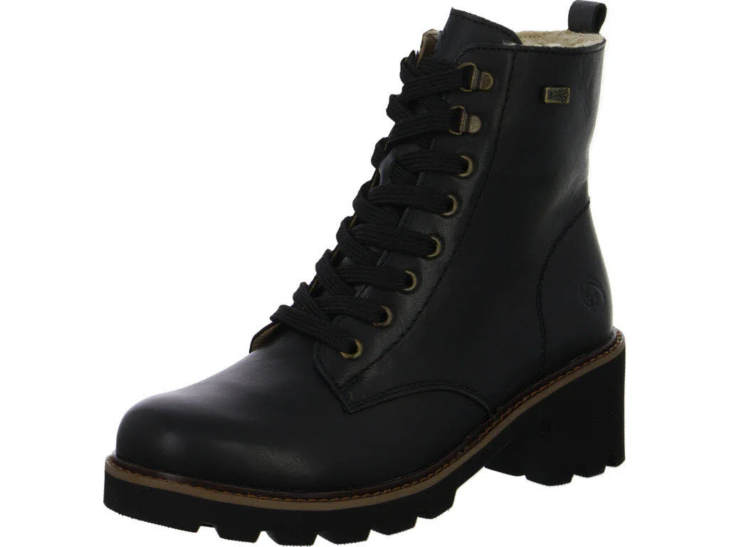 Remonte Damen Schnürstiefel D0A81-03 D0A81 schwarz/schwarz/beige normal