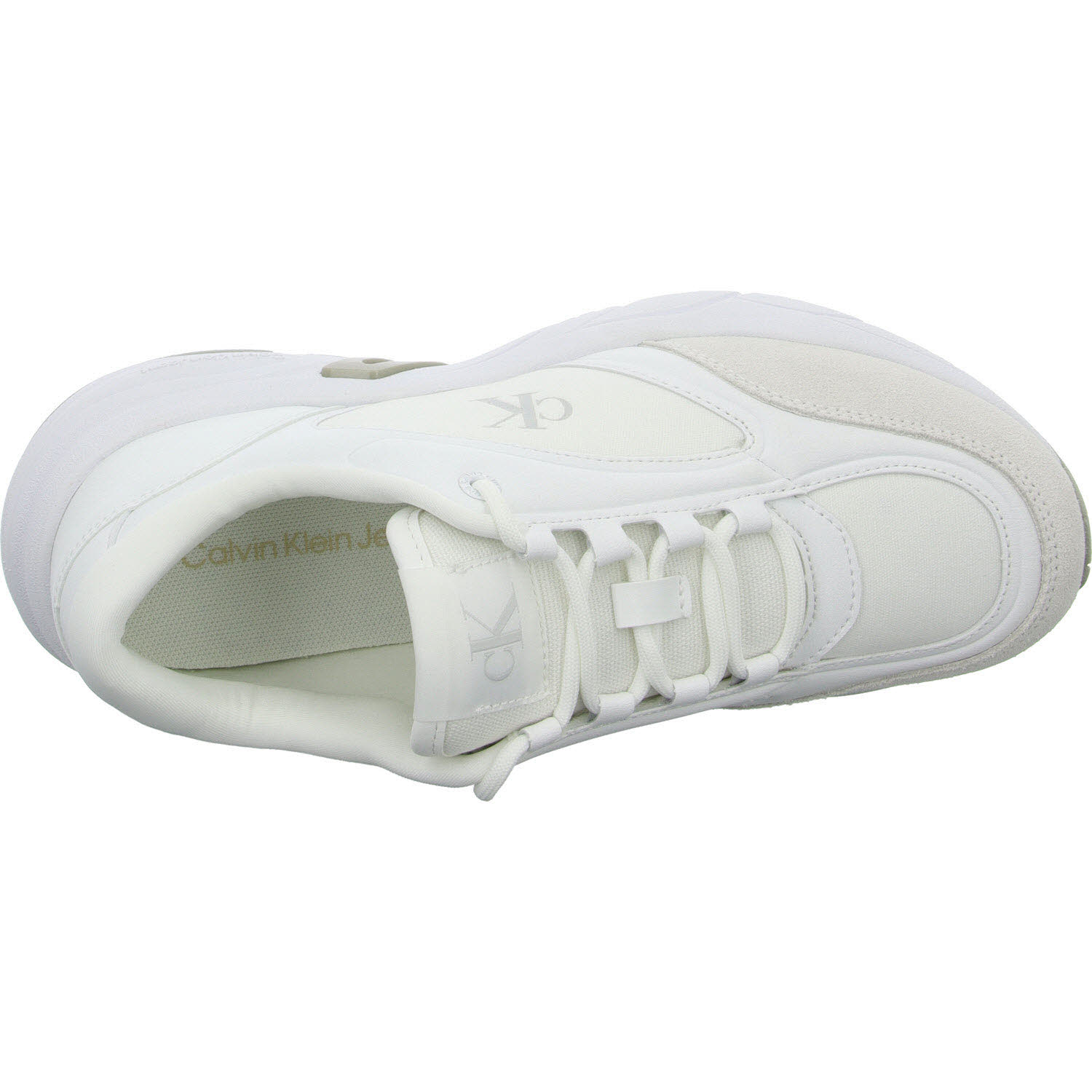 Calvin Klein Damen Schnürschuhe YW0YW01743YAF RETRO TENNIS MG MIX brigth white normal