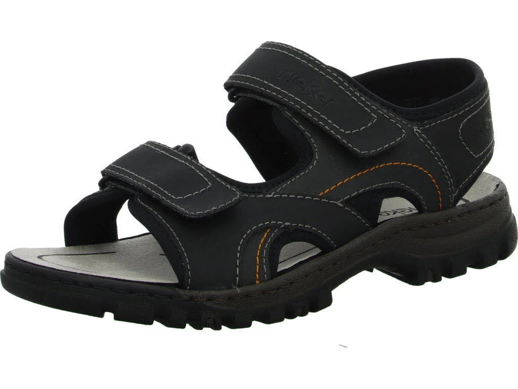 Rieker Herren Sandalen 25053-00 25053 schwarz/schwarz/schw G (weit)