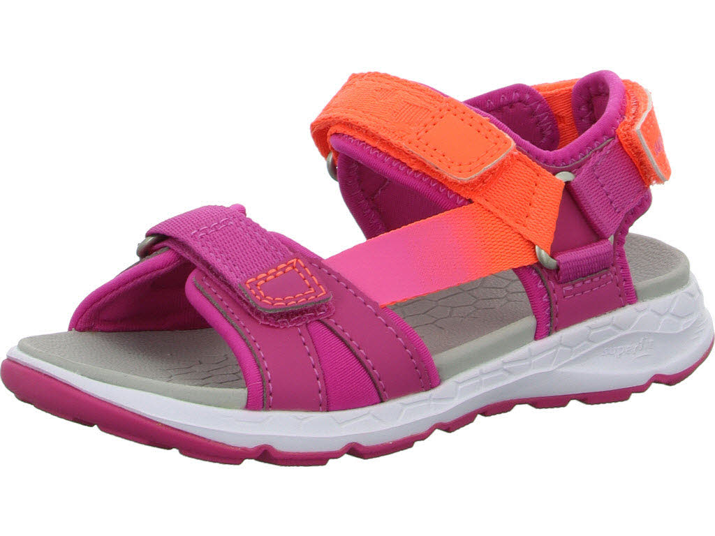 Superfit Kinder Sandalen 1-000580-5510 Criss Cross pink/orange WMS mittel
