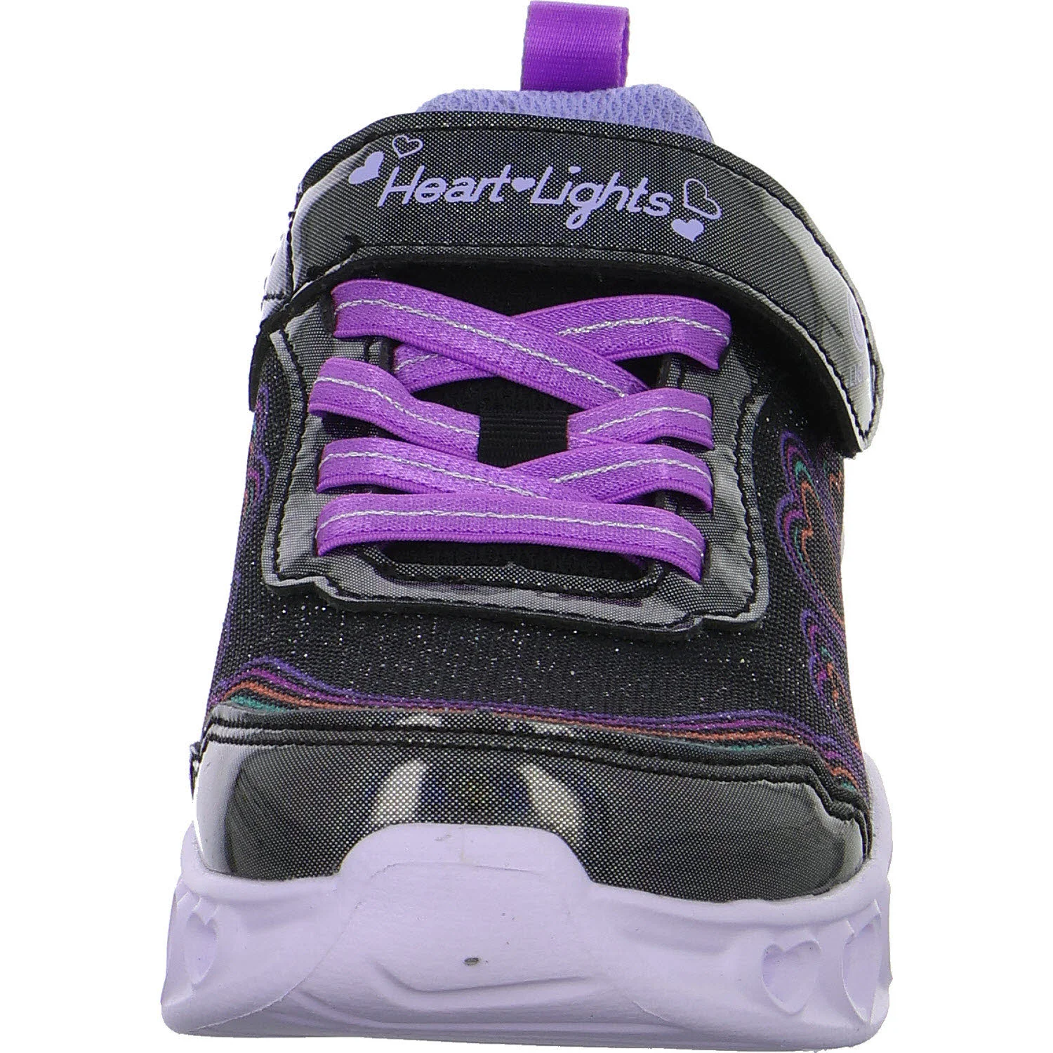 Skechers Kinderschuh zum Schlupfen 303736LC BKMT Heart Lights - Bubble Love black/multi normal
