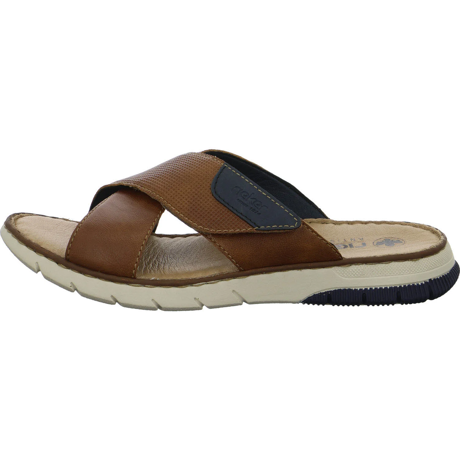 Rieker Pantoletten 25283-22 25283 cuoio/denim G 1/2 (weit)