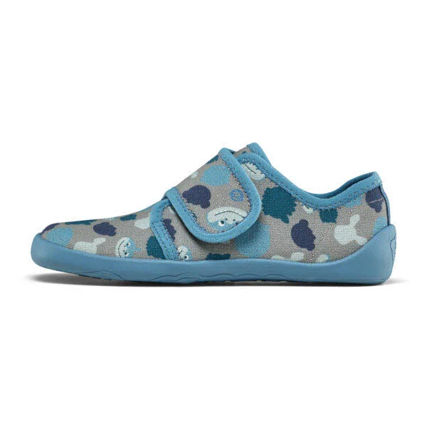 Affenzahn Kinder Hausschuhe 01398-30211 Hausschuh Baumwolle Movy Hai blau normal