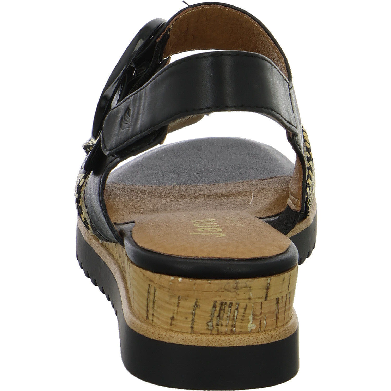 Jana Damen Sandalen 8-28776-46/030 8-28776-46 black/nature H (weit)
