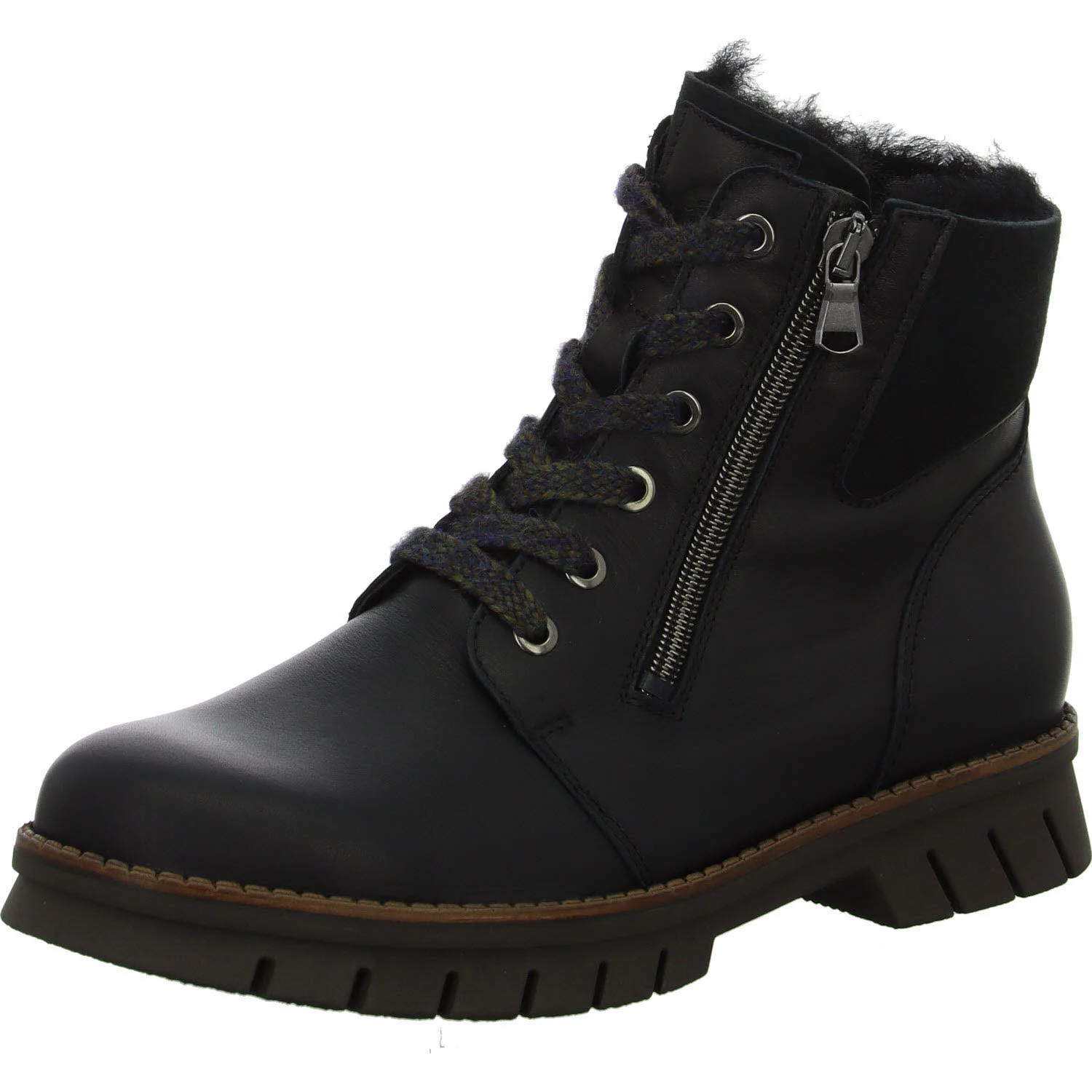 Waldläufer Damen Schnürstiefel warm 975901-202/001 H-Xara schwarz H (weit)
