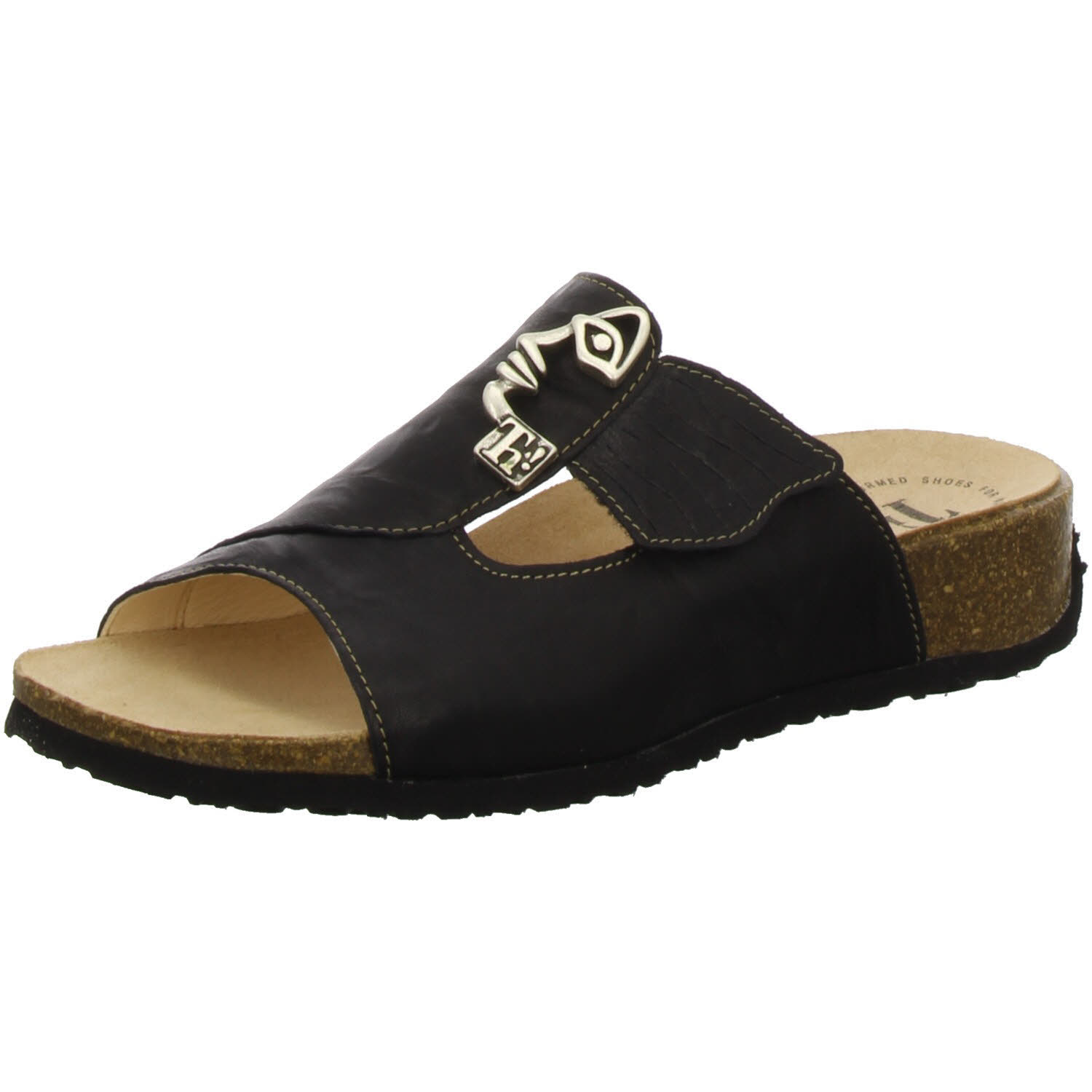 Think Damen Pantoletten 3-000124-0010 Mizzi schwarz F 1/2 (normal)