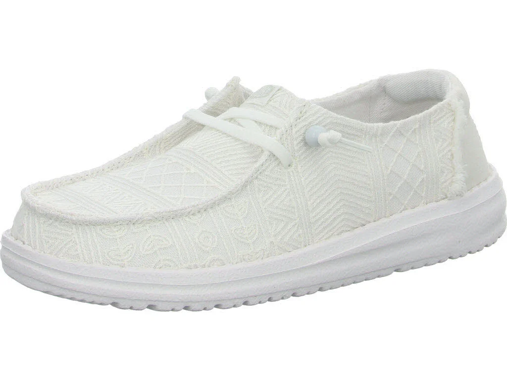 heydude Damen Slipper HD43112-100 Wendy Crochet Lace white weit
