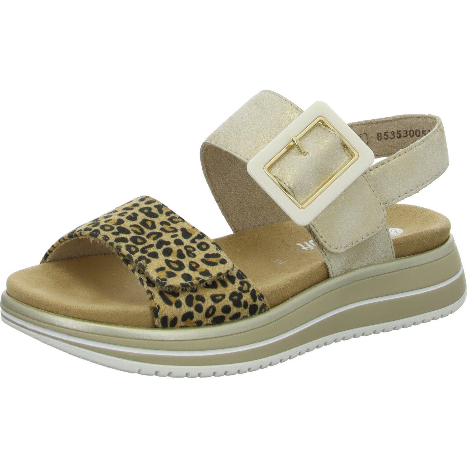 Element 2 von 8 (Bild) – Remonte Damen Sandalen D1J53-91 D1J53 leo-beige/muschel F 1/2 (normal)