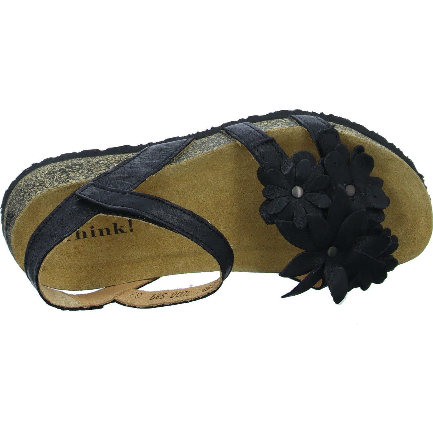 Think Damen Sandalen 3-000551-0000 Koak schwarz F 1/2 (normal)