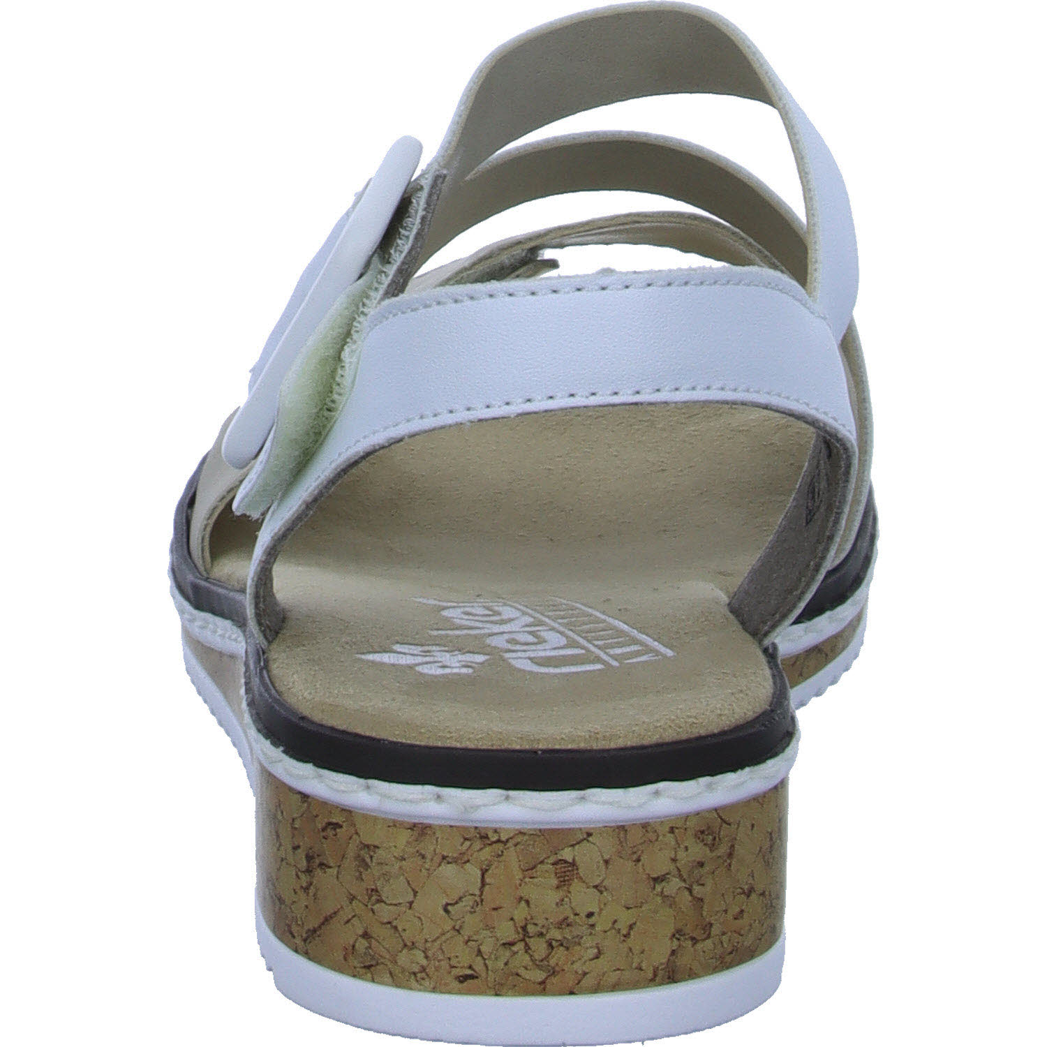 Rieker Damen Sandalen V3660-60 V3660 nude/weiss F (normal)