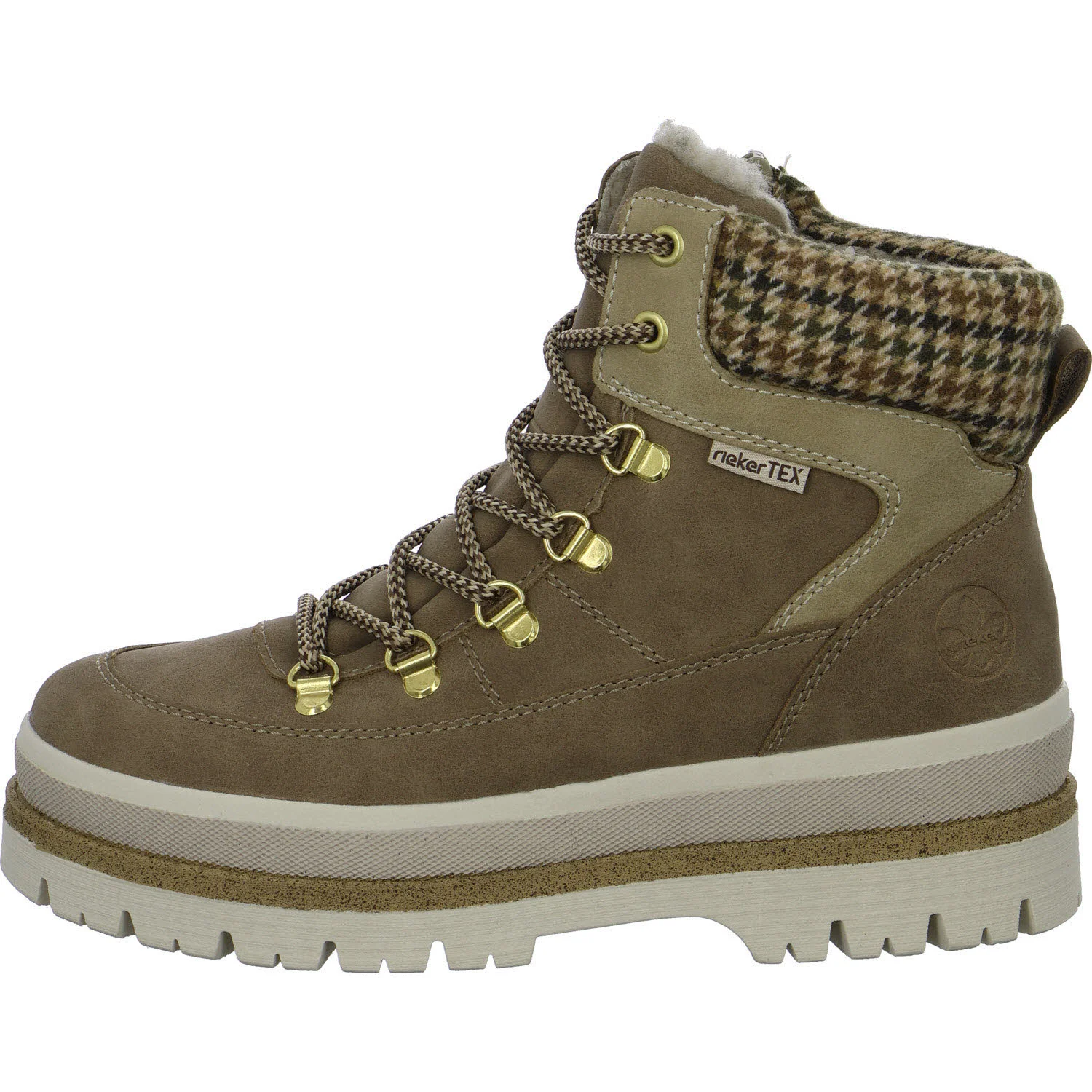 Element 6 von 8 (Bild) – Rieker Damen Schnürstiefel warm Y6210-64 Y6210 fango/porzellan/natur-multi F 1/2 (normal)