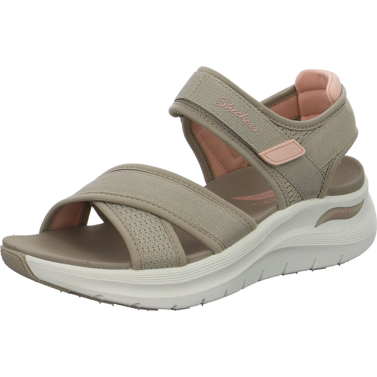 Skechers Damen Sandalen 164078 TPCL Arch Fit 2.0 Sandal - Feelin` Bright taupe/vcoral normal