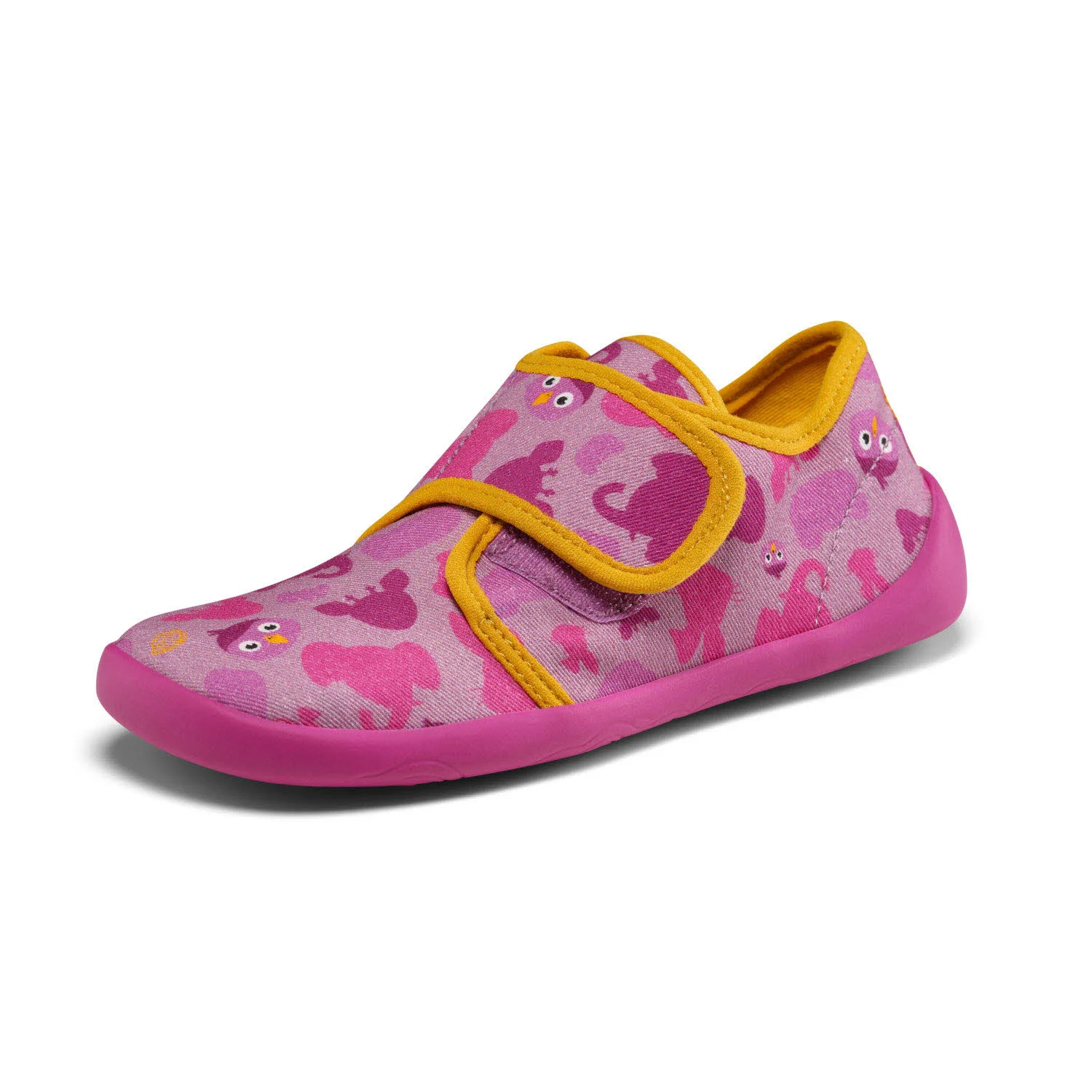 Affenzahn Kinder Hausschuhe 01398-40010 Hausschuh Baumwolle Movy Vogel pink normal
