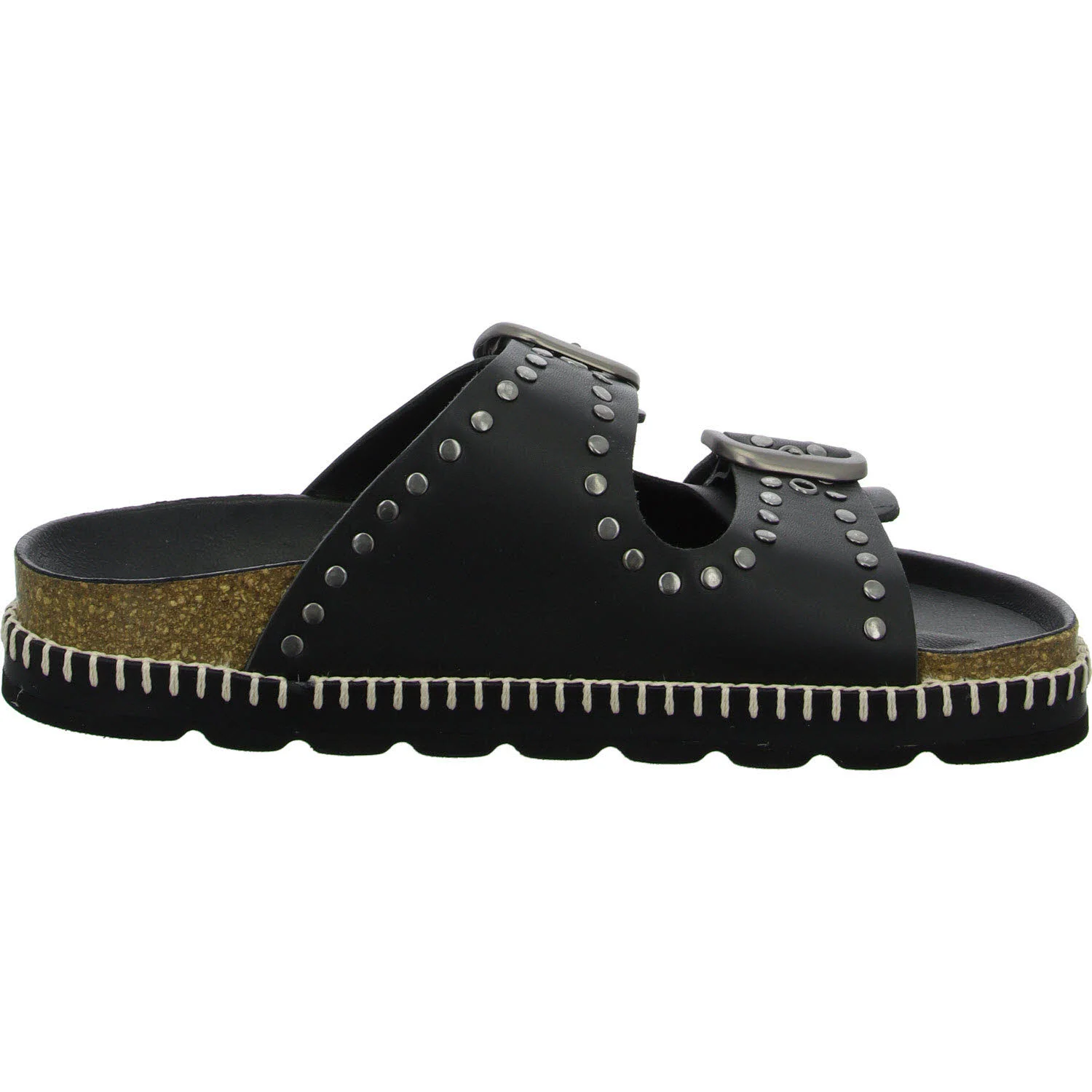 Verbenas Damen Pantoletten 2300640395 042 GALATEA NAPA TACHAS negro normal