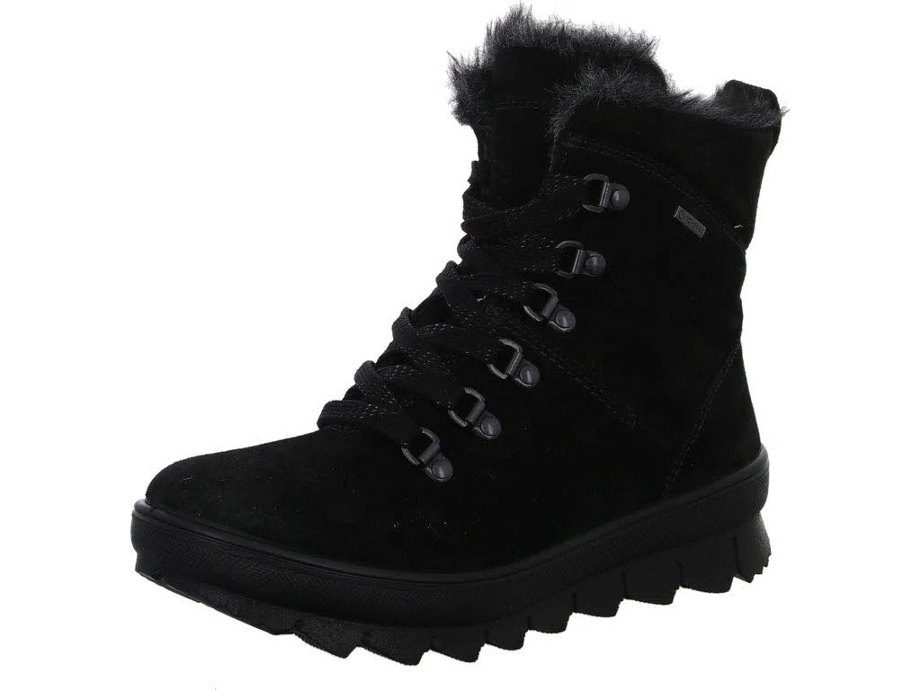 Legero Damen Schnürstiefel warm 2-000503-0000 Novara schwarz (schwarz) G (normal)