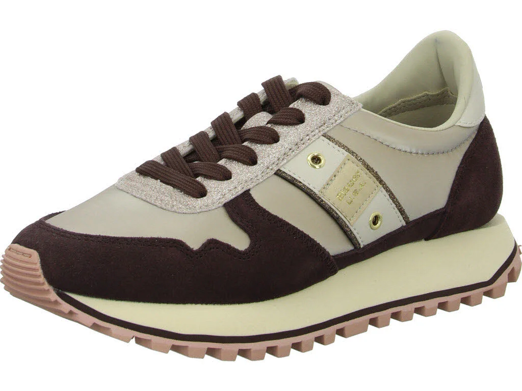 Blauer Damen Schnürschuhe F5MILLEN03/NYS MILLEN03 bordeaux/taupe normal