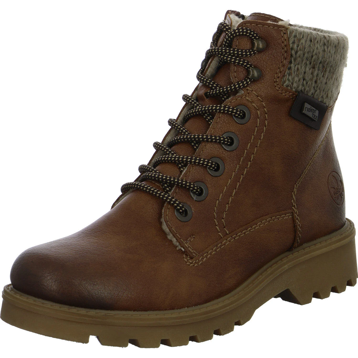 Element 2 von 8 (Bild) – Rieker Damen Schnürstiefel warm 73220-24 73220 zimt/havanna/stein F 1/2 (normal)