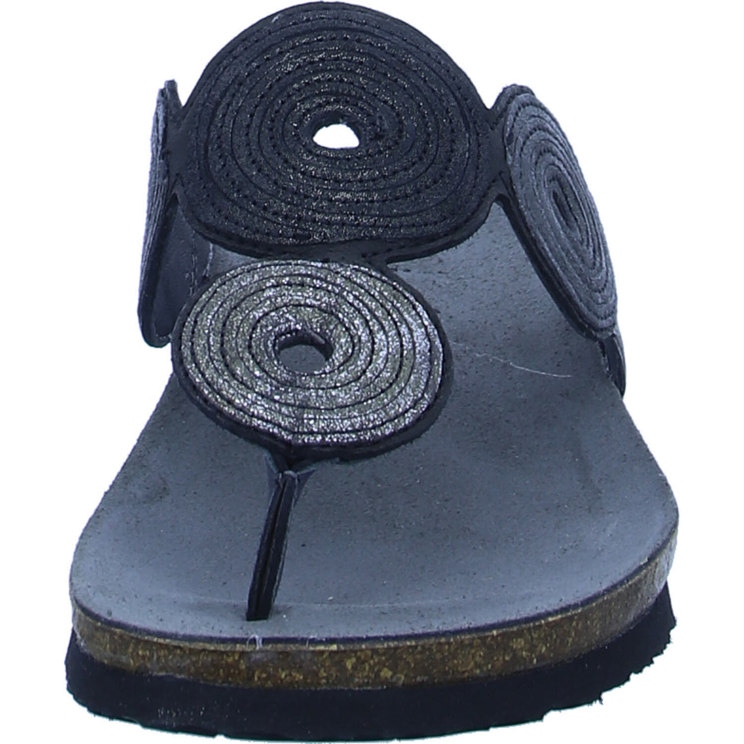 Think Damen Pantoletten 3-000372-0000 Julia schwarz/kombi F 1/2 (normal)