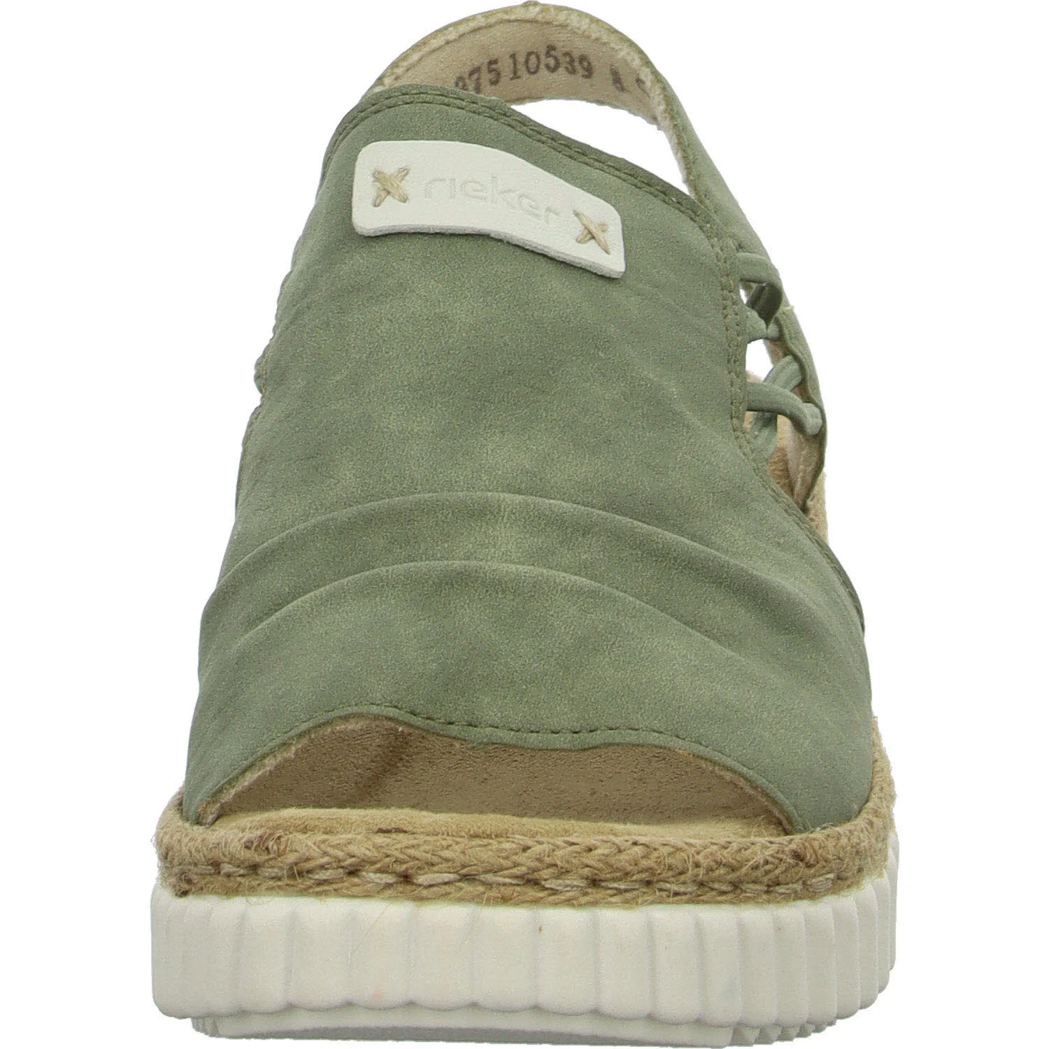 Rieker Damen Sandalen 69262-52 69262 schilf/offwhite H (extra weit)