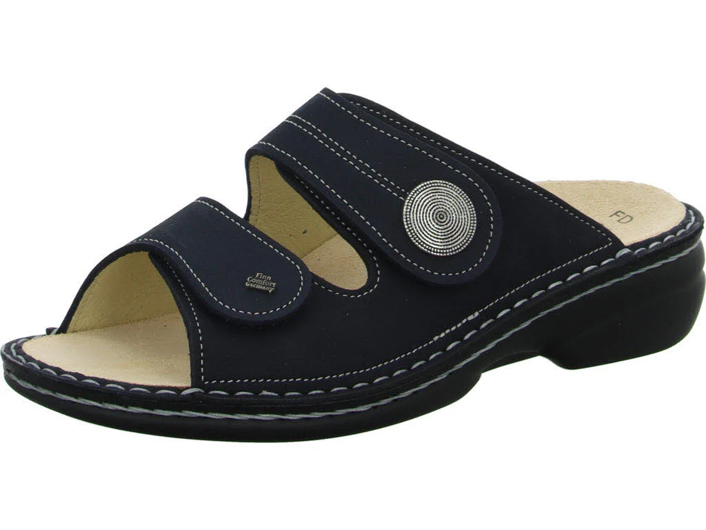 Finn Comfort Damen Pantoletten 02550-390518 Sansibar nautic weit