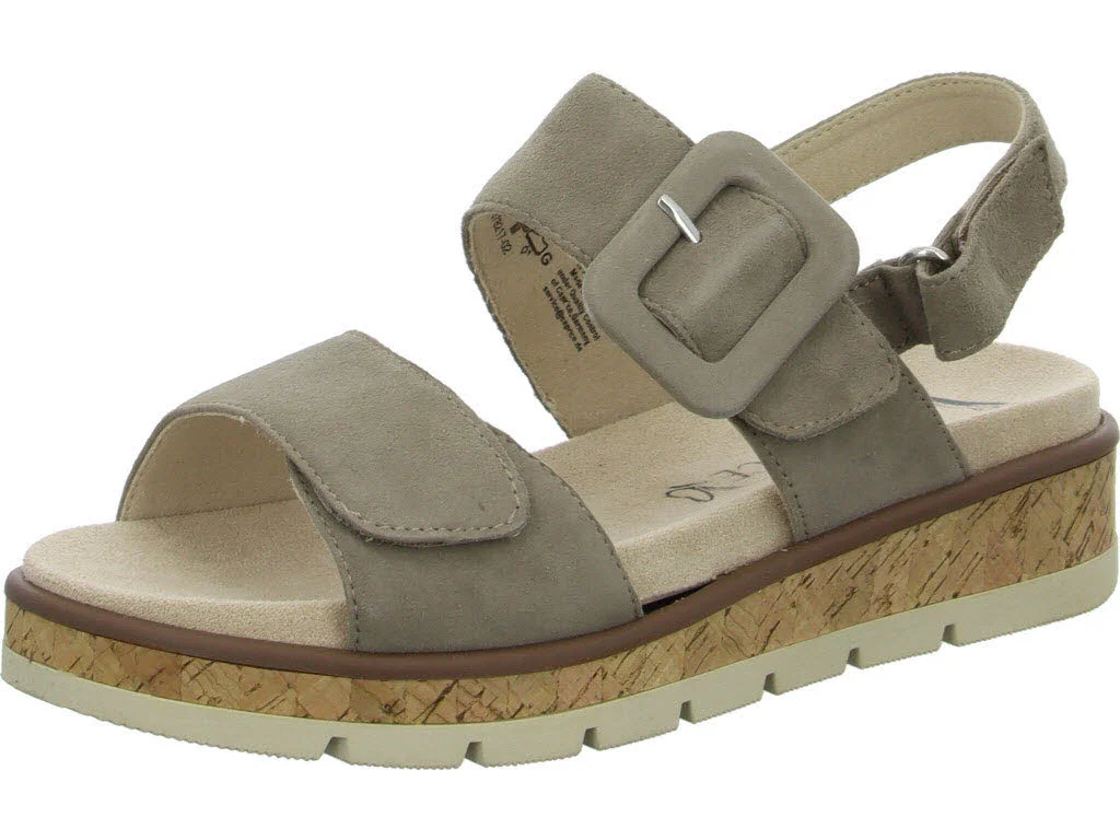 Caprice Damen Sandalen 9-28714-44-343 9-28714-44 taupe suede G (normal)