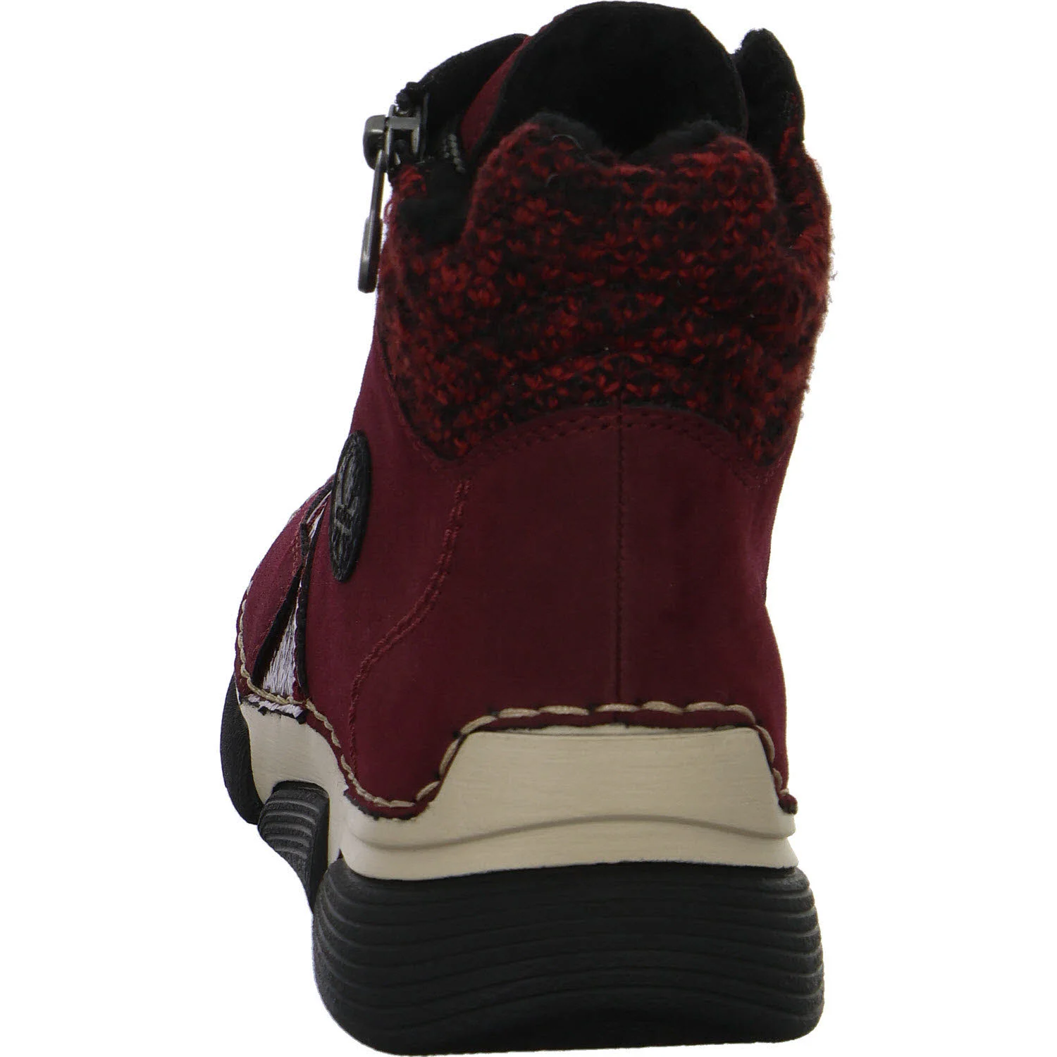 Element 4 von 8 (Bild) – Rieker Damen Schnürstiefel warm 45960-35 45960 bordeaux/red/rot-schwarz/schwarz F 1/2 (normal)