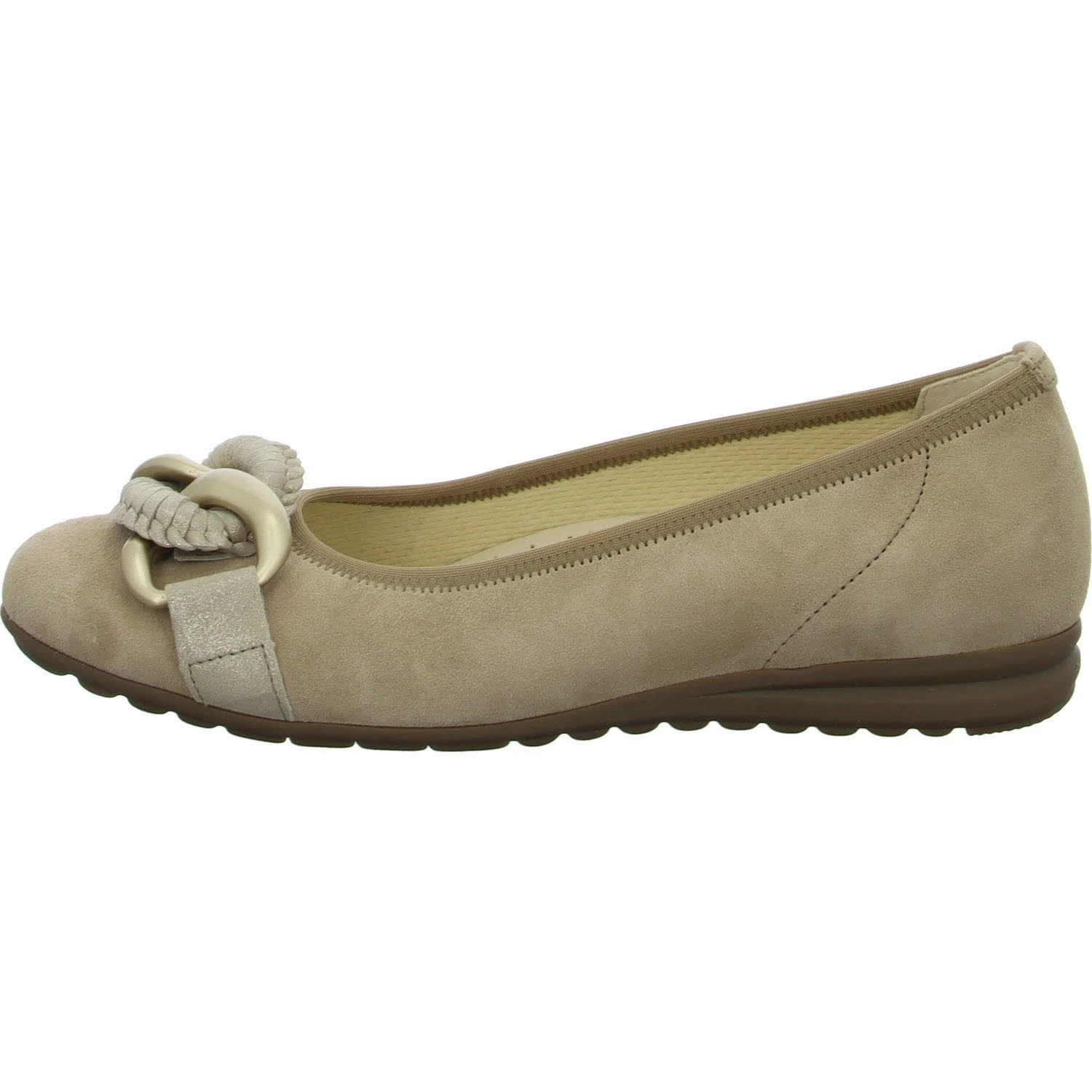 Element 6 von 8 (Bild) – Gabor Damen Ballerina 82.625.30 82.625 sand (goldmatt+OBL) G (normal)