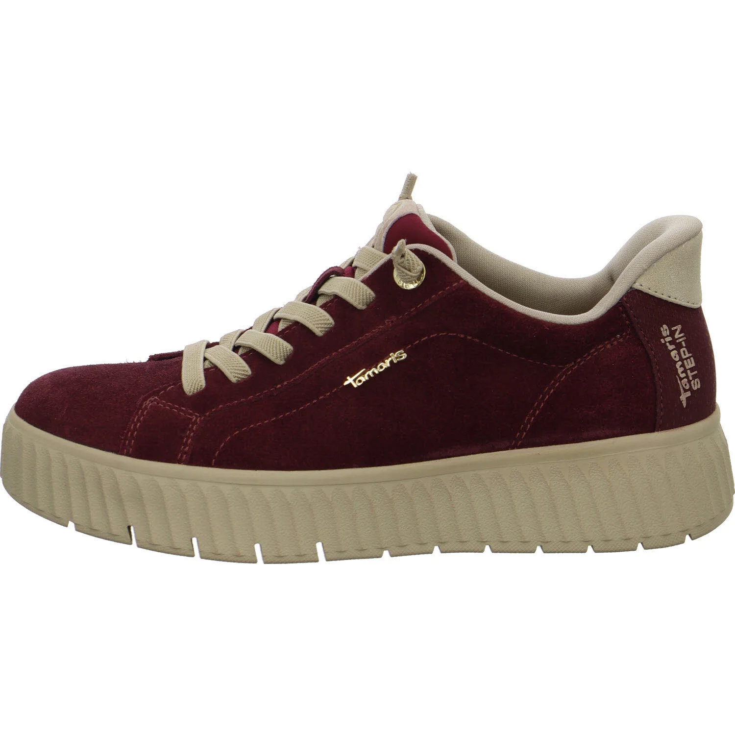 Tamaris Comfort Damen Slipper 8-83720-45/544 8-83720-45 bordeaux suede weit