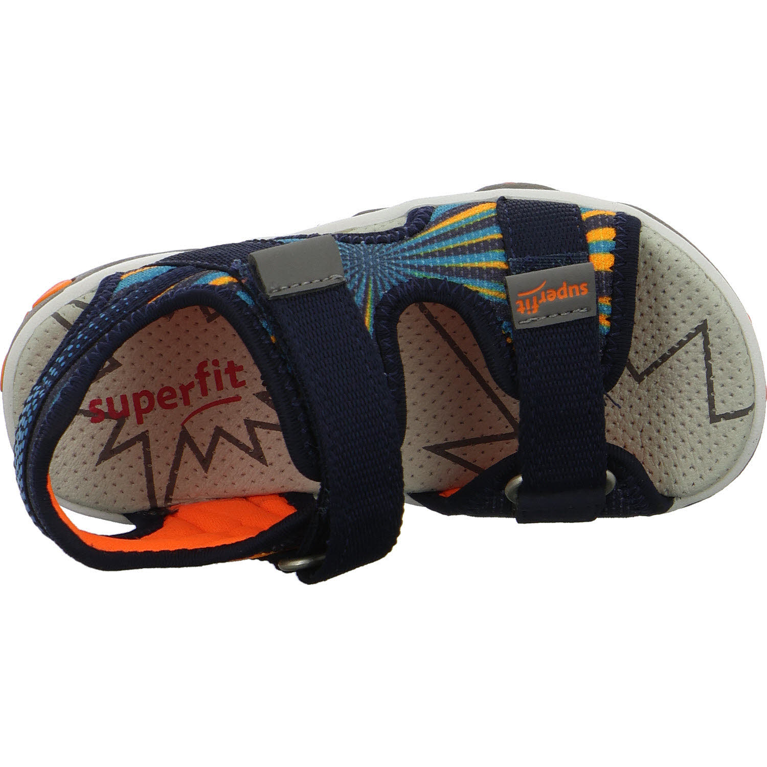 Superfit Kinder Sandalen 1-009465-8020 Mike 3.0 blau/orange WMS mittel