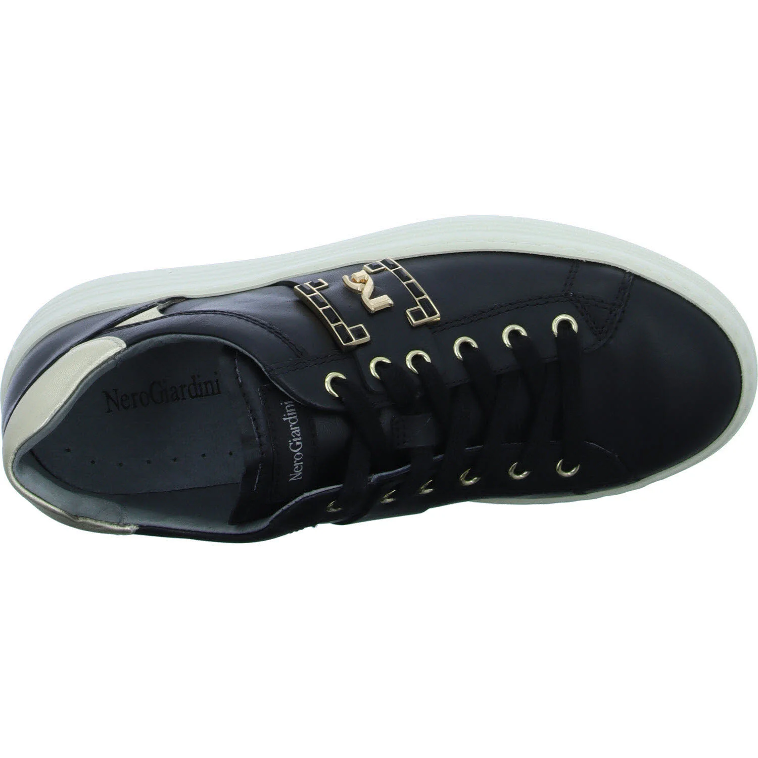 NeroGiardini Damen Schnürschuhe I411612D 100 I411612D nero normal
