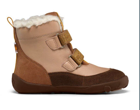 Affenzahn Kinder Winterstiefel 01683-70111 Winterstiefel Leder Winty Tiger gelb, braun, beige normal