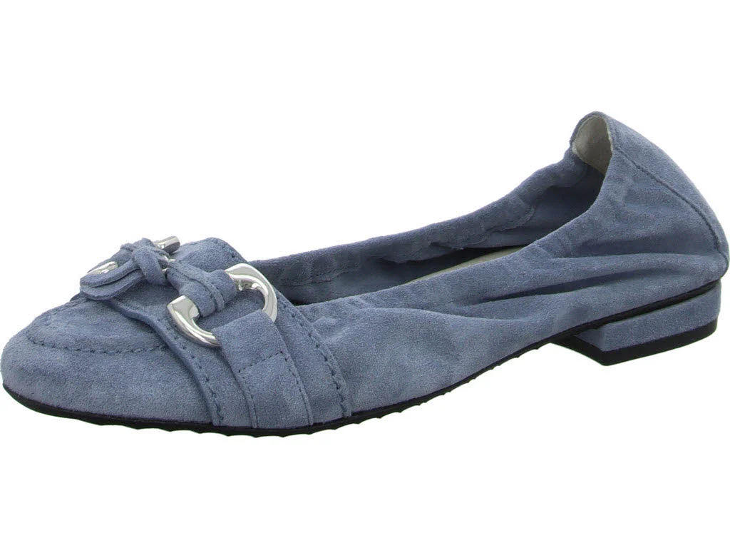 Kennel & Schmenger Damen Ballerina 51-10300.353 Malu cielo/silver normal