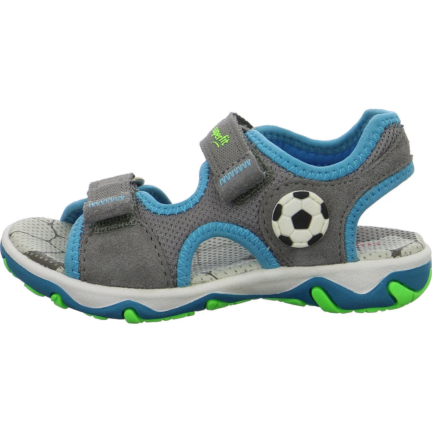 Superfit Kinder Sandalen 1-009466-2510 Mike 3.0 hellgrau/türkis WMS mittel