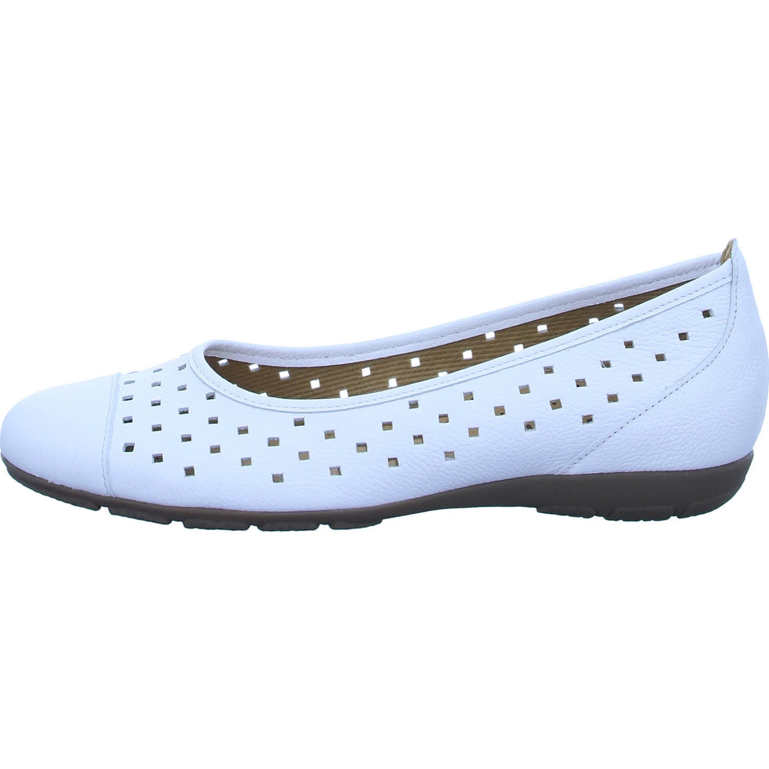 Gabor Damen Ballerina 84.169.21 84.169 weiß F (schmal/normal)